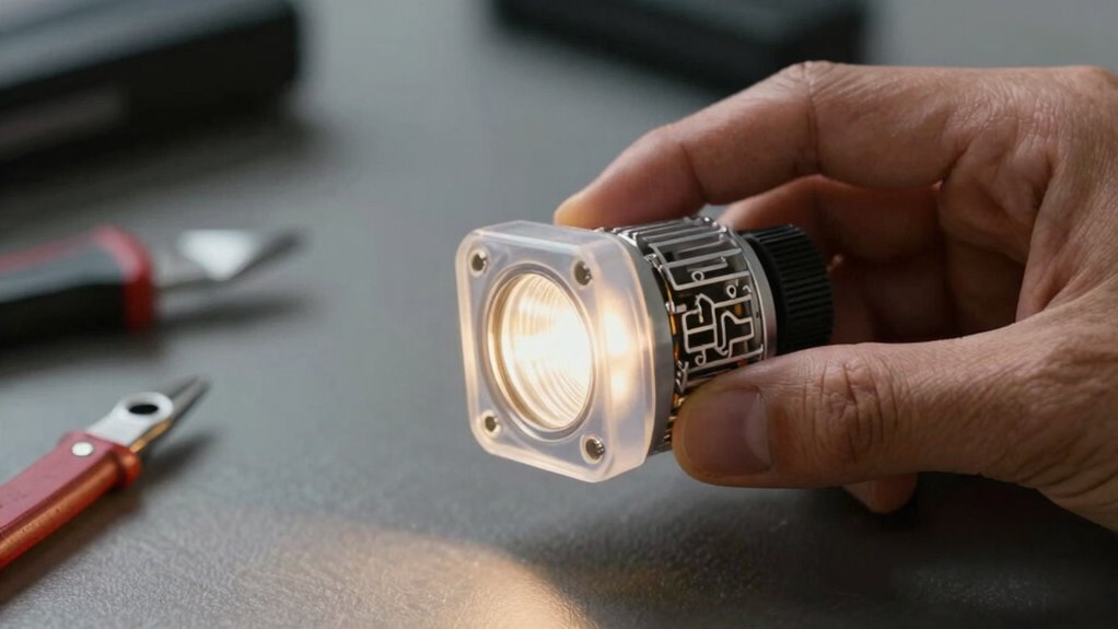 adjustable brightness and beam angle