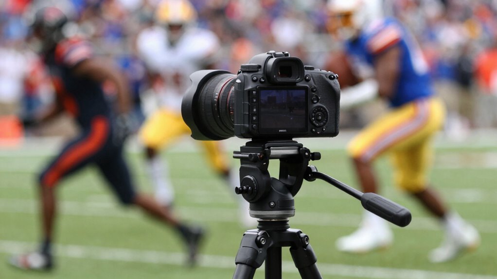 capture fast football action