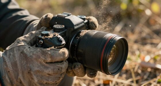 changing lenses in dust