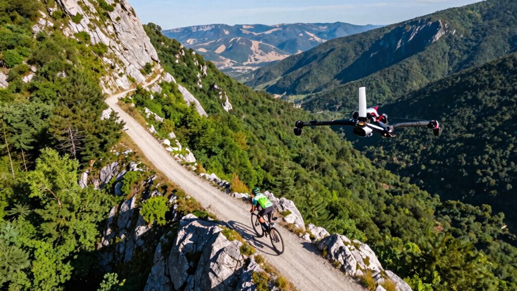 drones enhance cycling videography