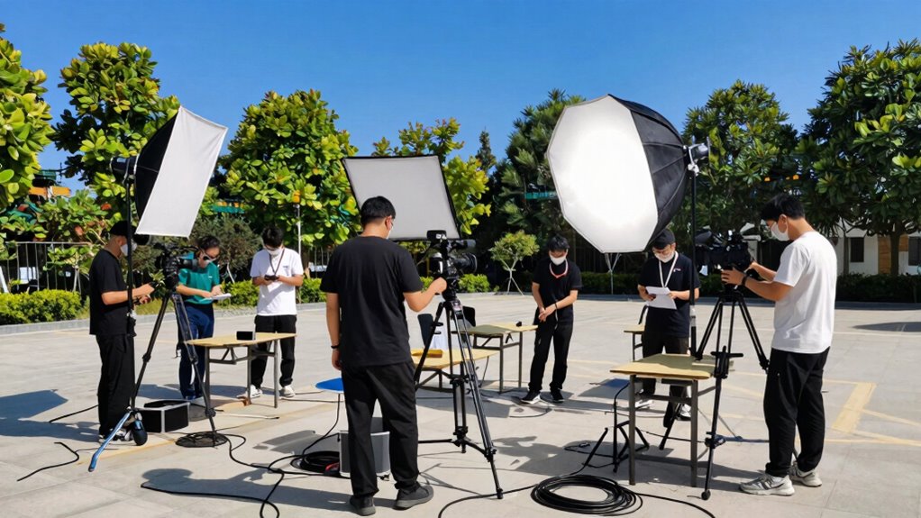 efficient camera crew setup