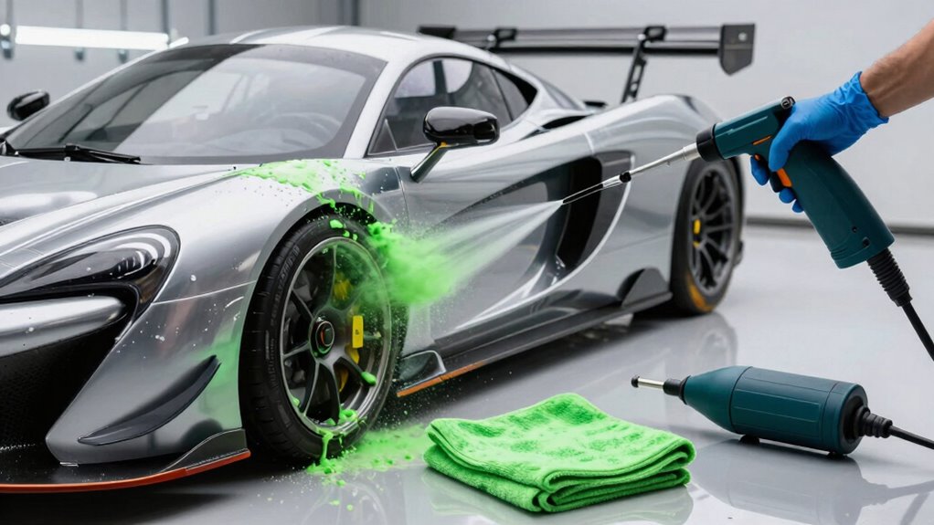 efficient race car cleaning