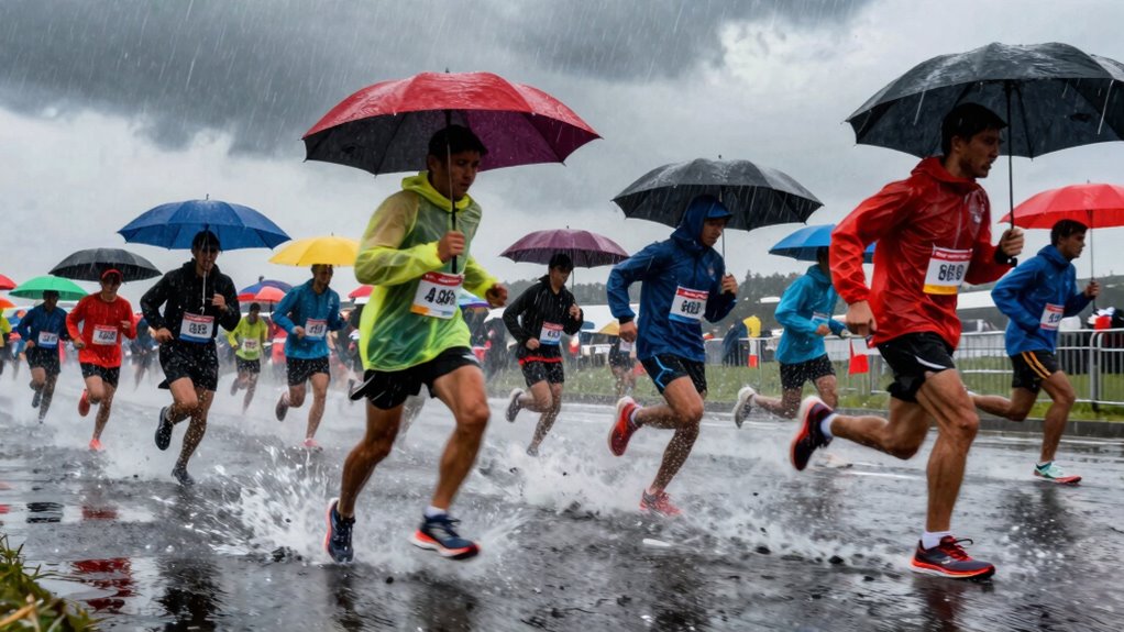 rainy race creative composition