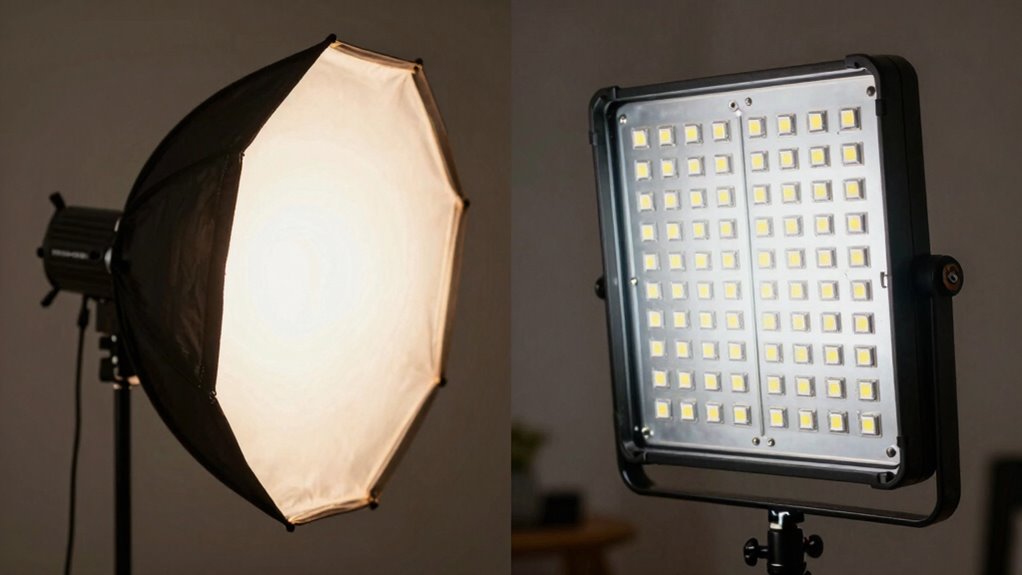 softbox vs led panel